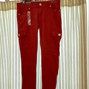 Burgundy Thrill Butt Lift Skinny Jeans